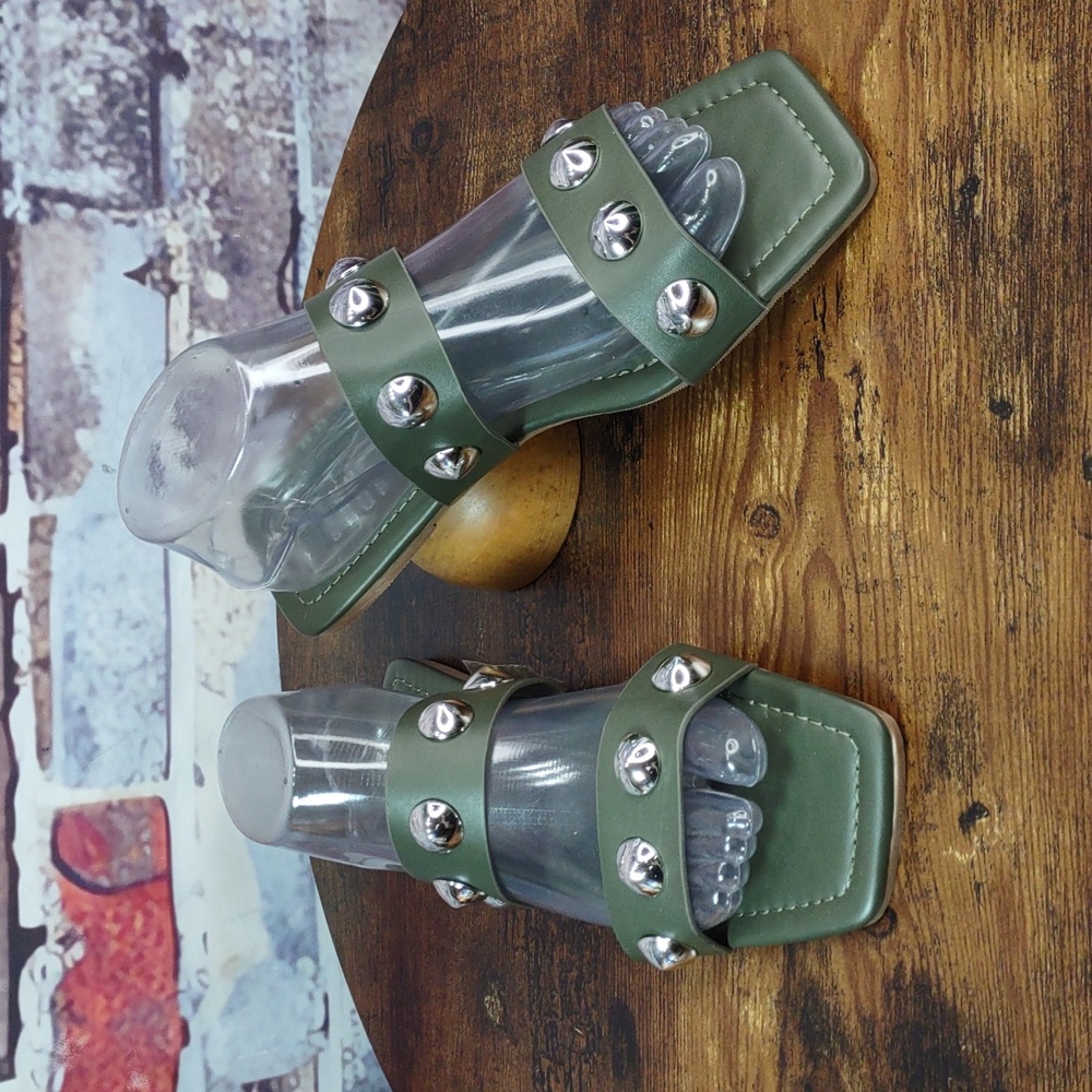 Shu Shop "Delfina" Studded Double Banded Sandals